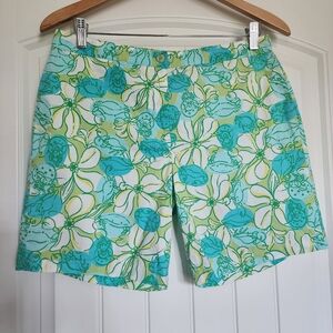 Lilly Pulitzer Blue Green Sea Creature Vintage Shorts